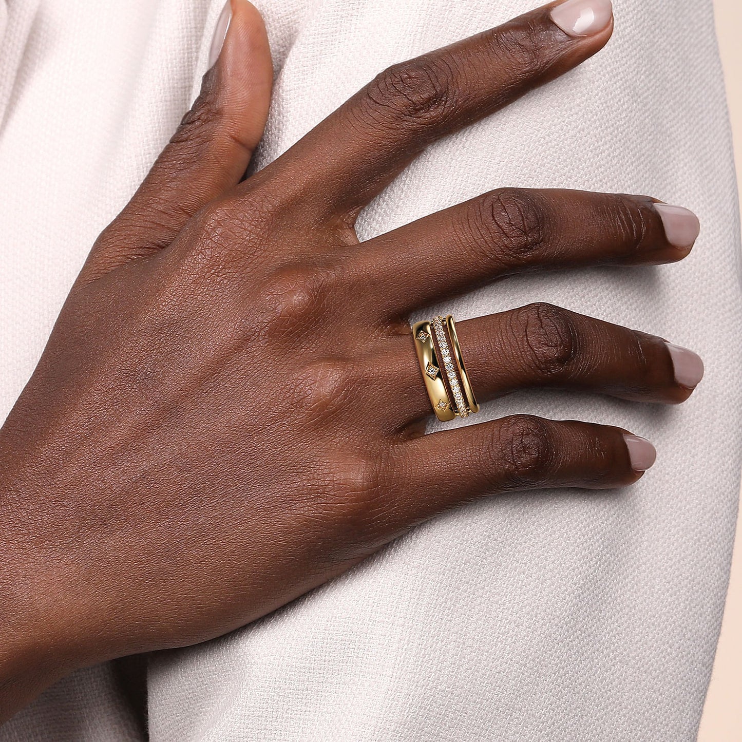 Gabriel & Co. Yellow Gold Stackable Ring