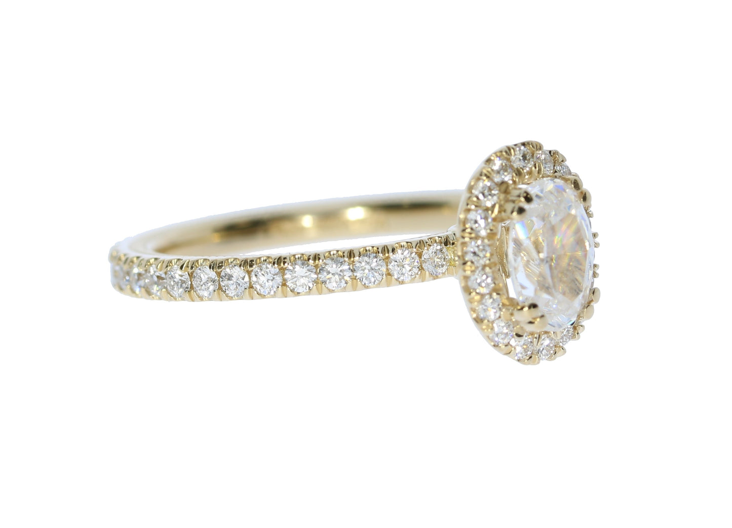 Verragio Tradition Collection Rose And White Gold Oval Halo Semi-Mount Engagement Ring