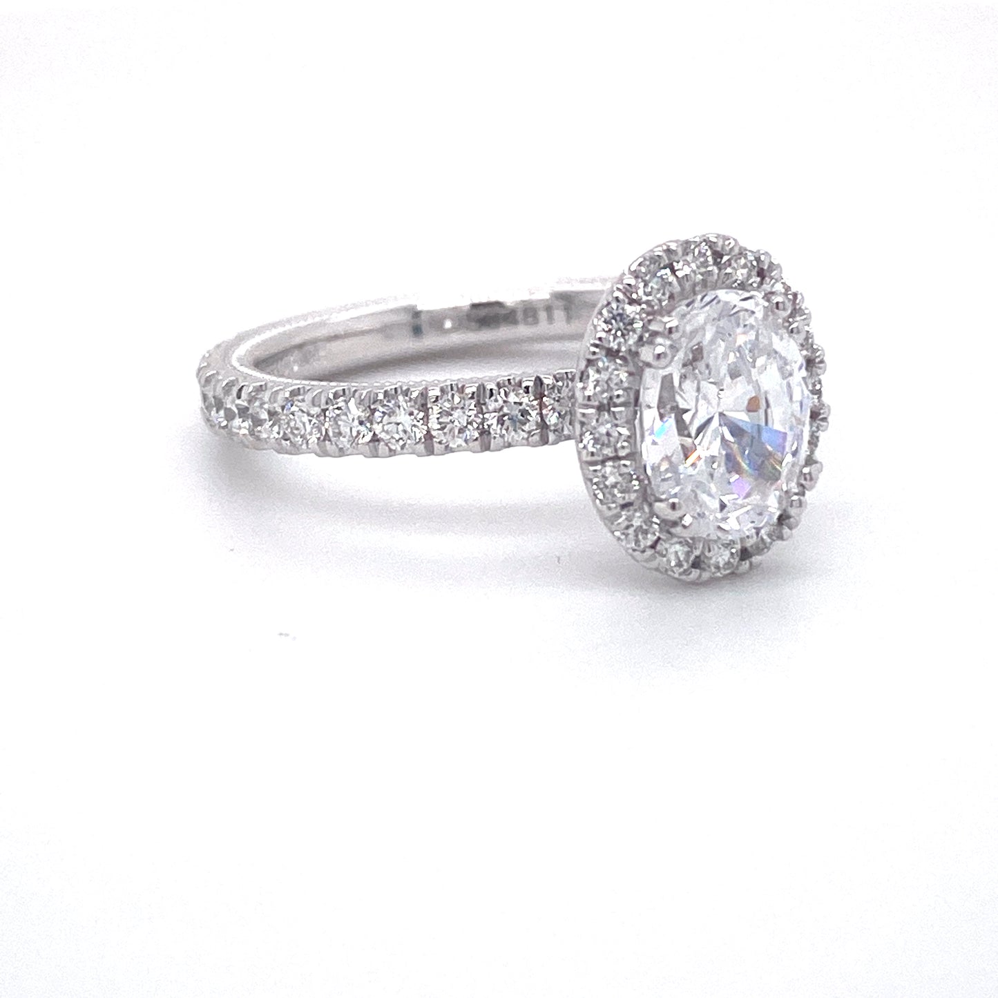 Verragio Tradition Collection White Gold Oval Halo Semi-Mount Engagement Ring