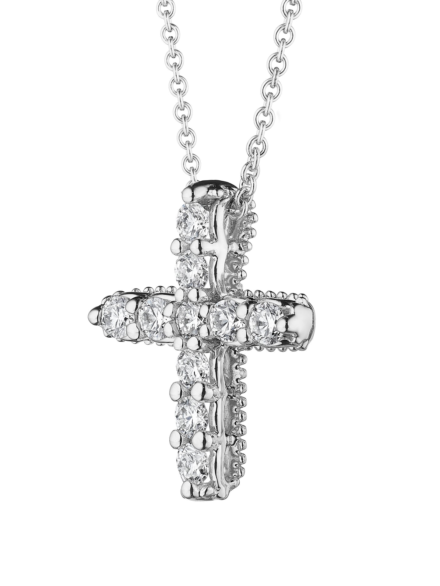 Verragio White Gold Diamond Cross Pendant