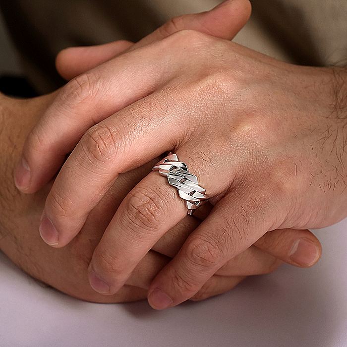 Gabriel & Co Sterling Silver Chain Link Band
