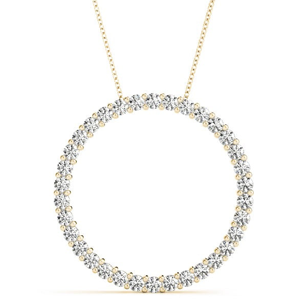 Yellow Gold Diamond Circle Pendant