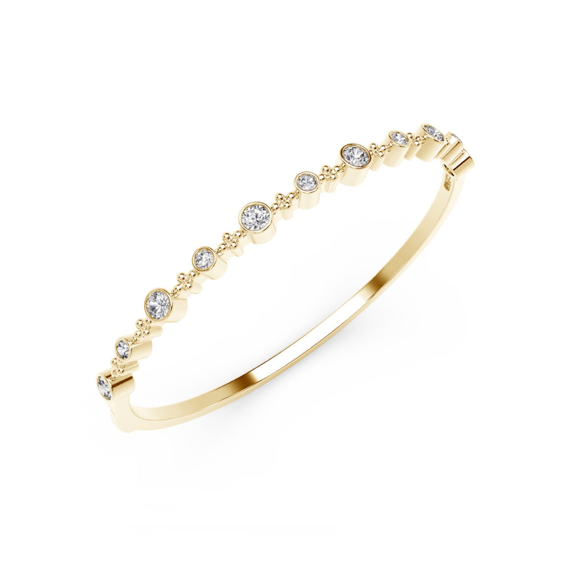 Yellow Gold Bangle & Forevermark Diamond Bangle Bracelet