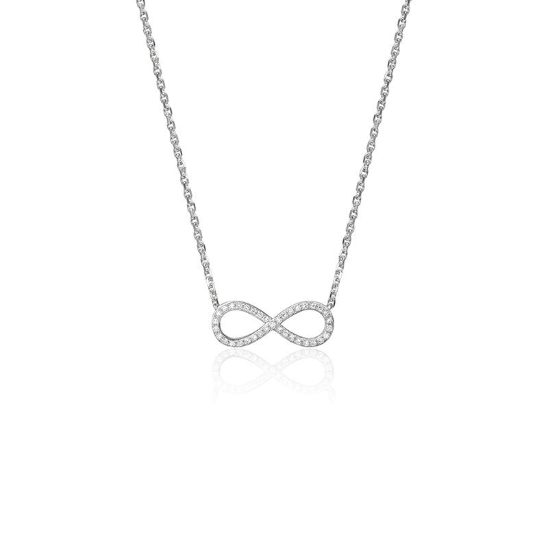 White Gold Diamond Infinity Necklace