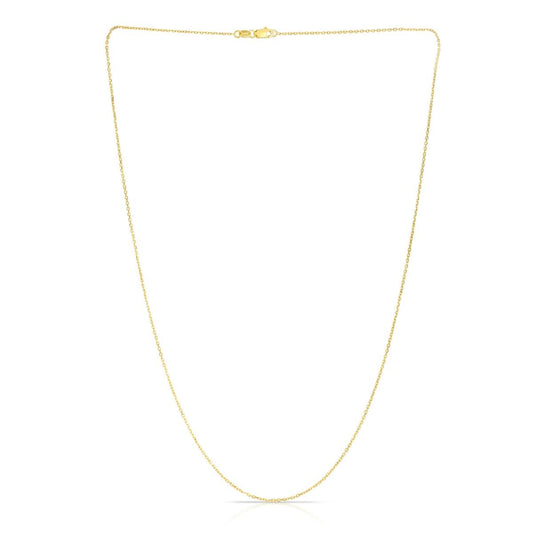 14 Karat Yellow Gold 20 Inch Diamond Cut Cable Chain - Gold Chains