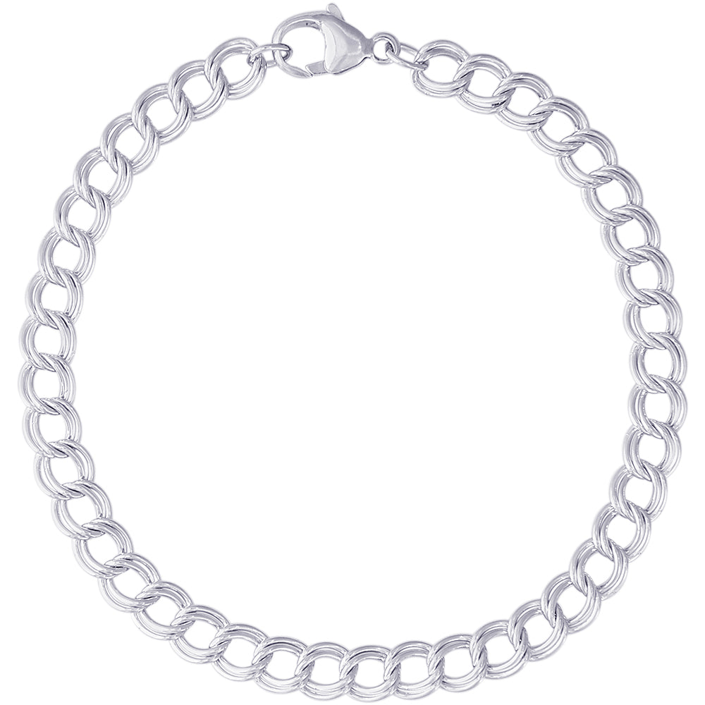 Petite Double Link Dapped Curb Classic Bracelet