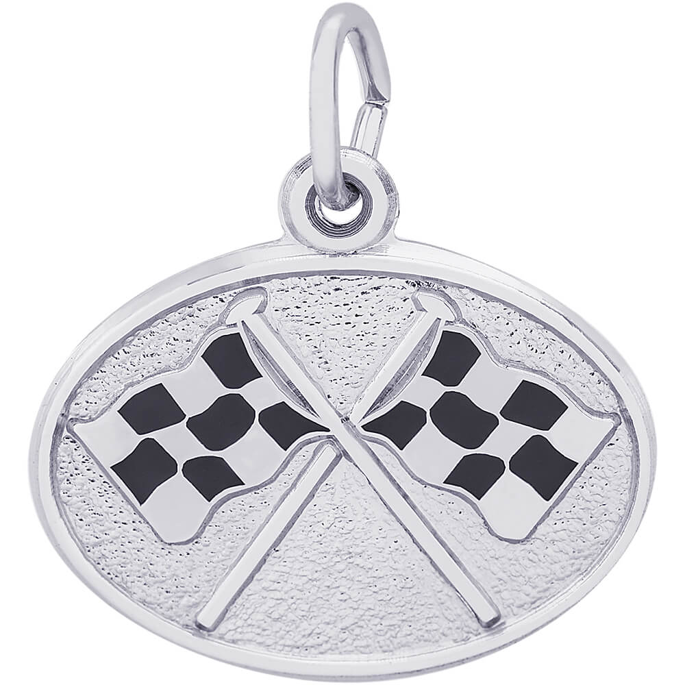 Rembrandt Checkered Flag Charm