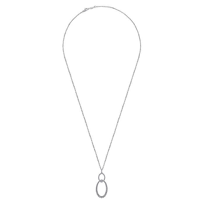 Gabriel & Co. Sterling Silver White Sapphire Bujukan Pendant Necklace