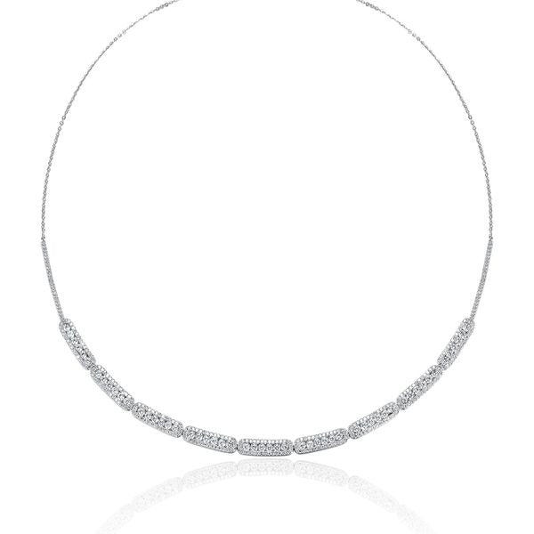 Ladies Luvente White Gold Diamond Necklace