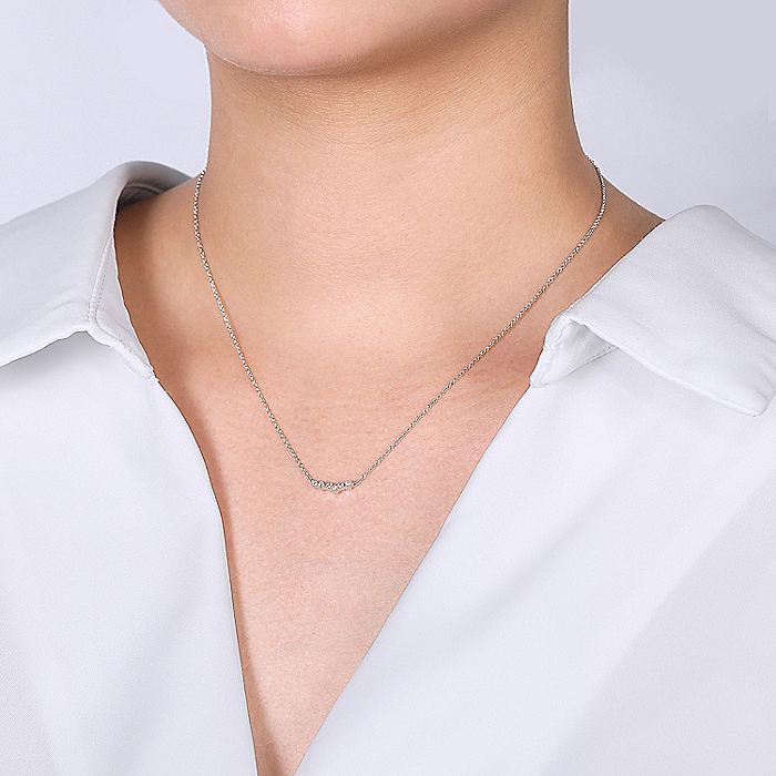 Gabriel & Co White Gold Diamond Constellation Necklace