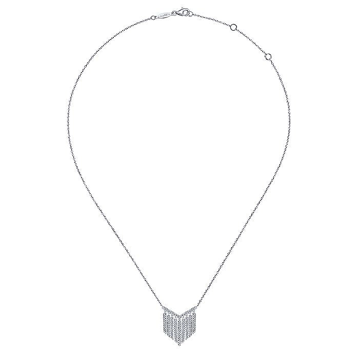Gabriel & Co White Gold Diamond Fringe Necklace