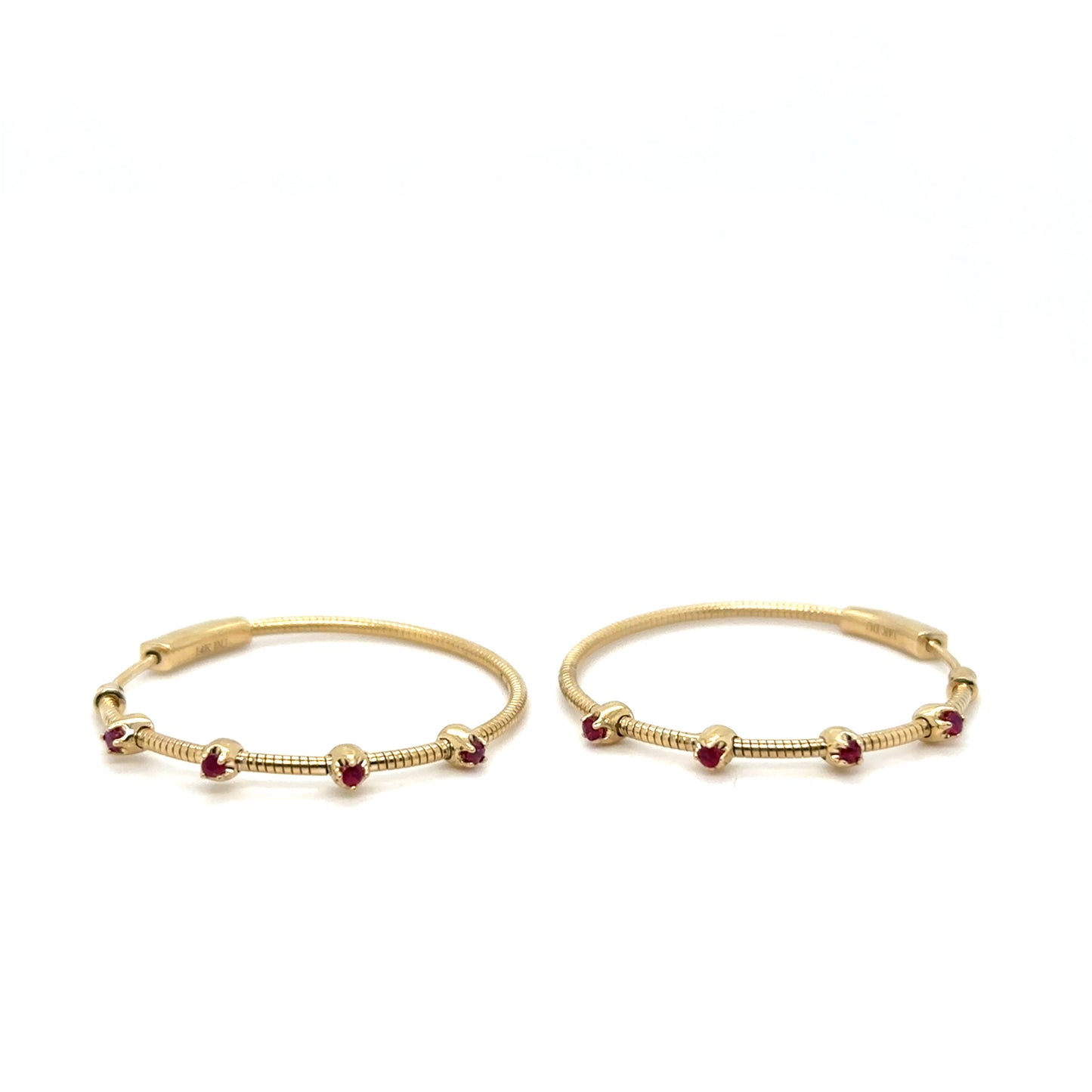 Ruby Hoop Earrings