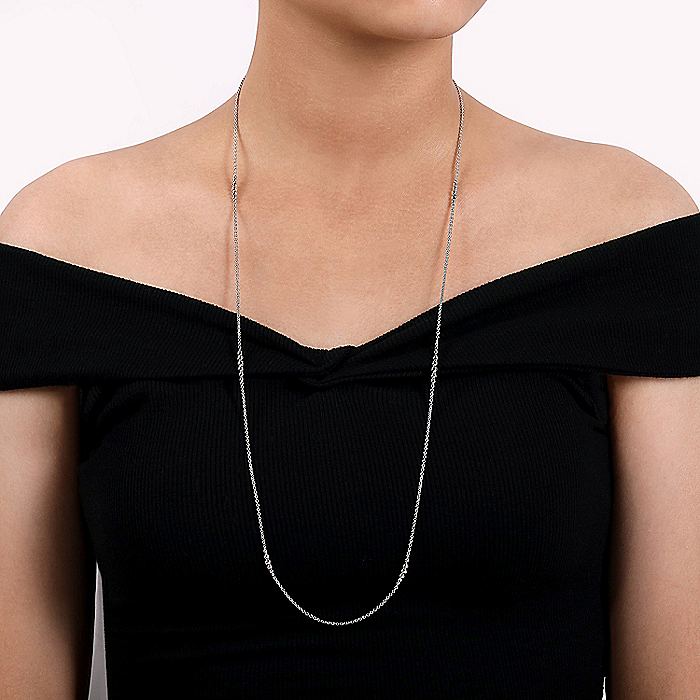 Gabriel & Co Sterling Silver 32 Inch DBY Necklace