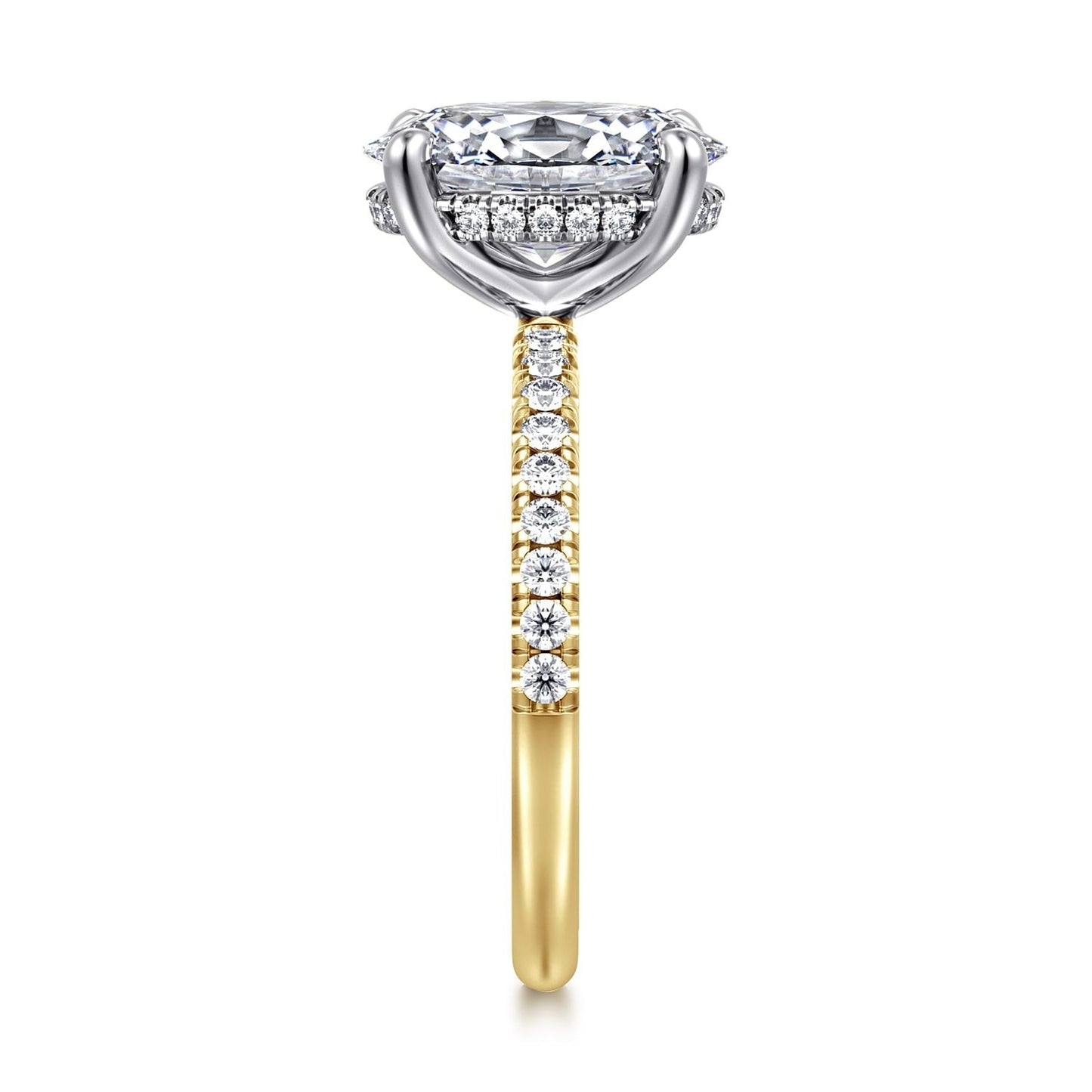 Gabriel & Co. Oval Semi-Mount Engagement Ring