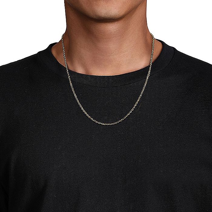 Gabriel & Co Yellow Gold Mens Link Chain