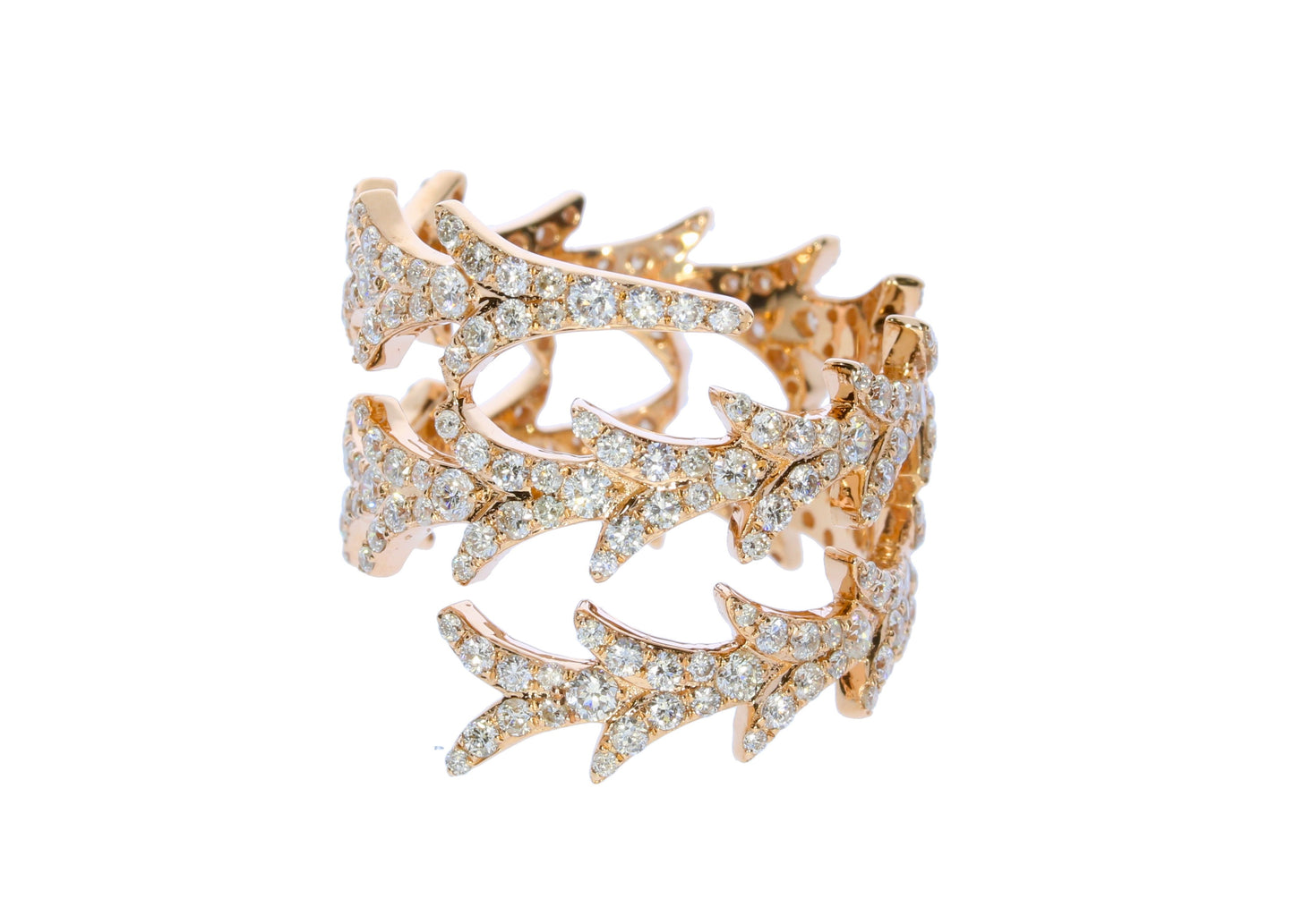 Rose Gold Diamond Triple Wrap Eternity Ring
