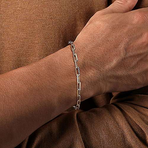 Gabriel & Co. Gold Fancy Link Bracelet