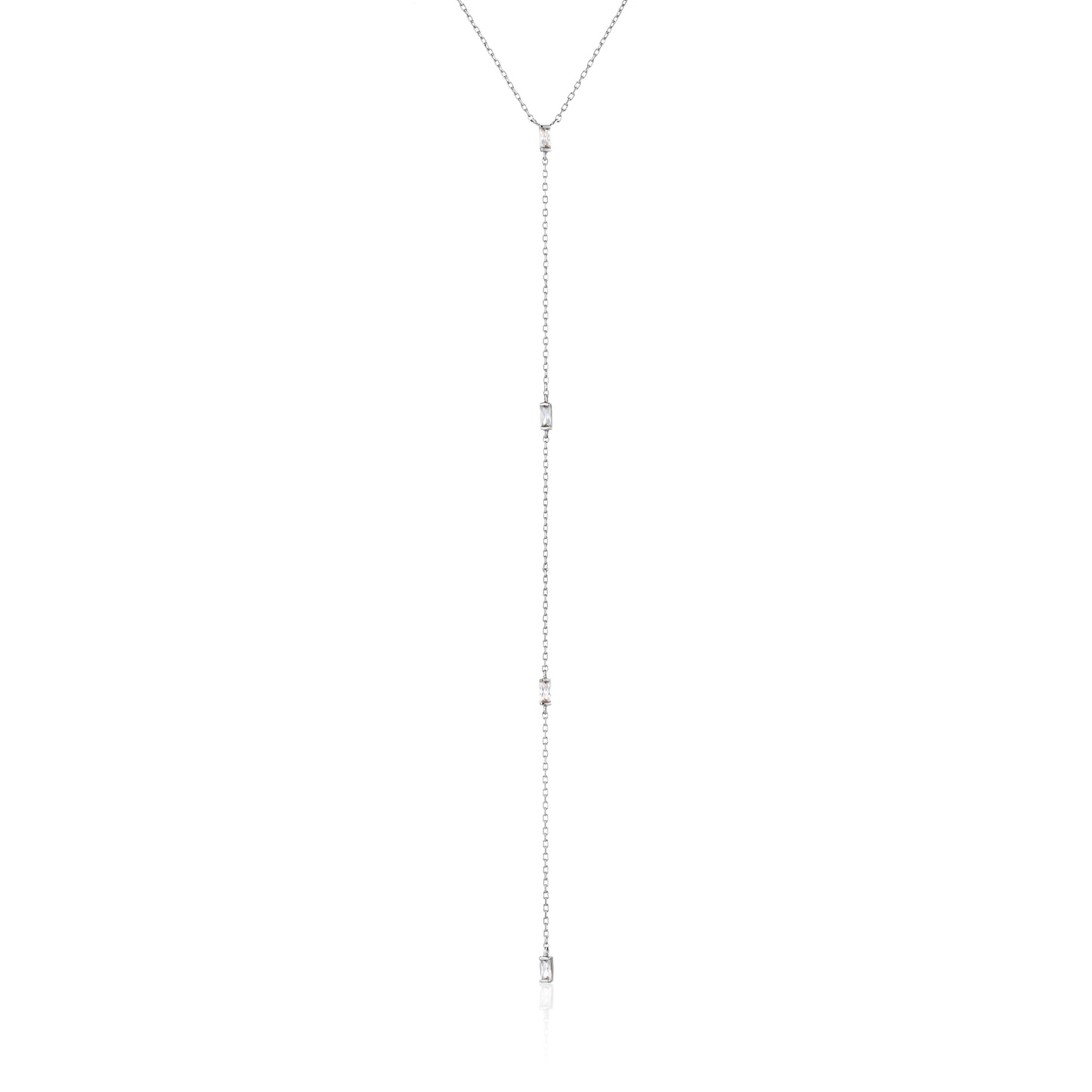 Ania Haie Silver Glow Y Necklace - Silver Necklace