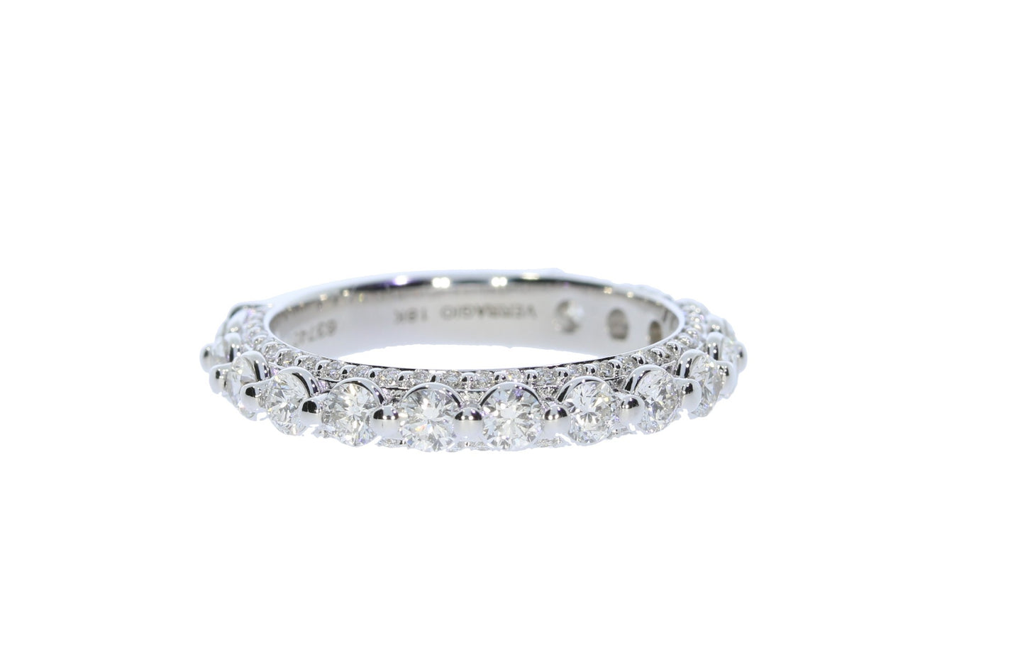 Ladies Verragio Couture 14 Karat White Gold Diamond Wedding Band