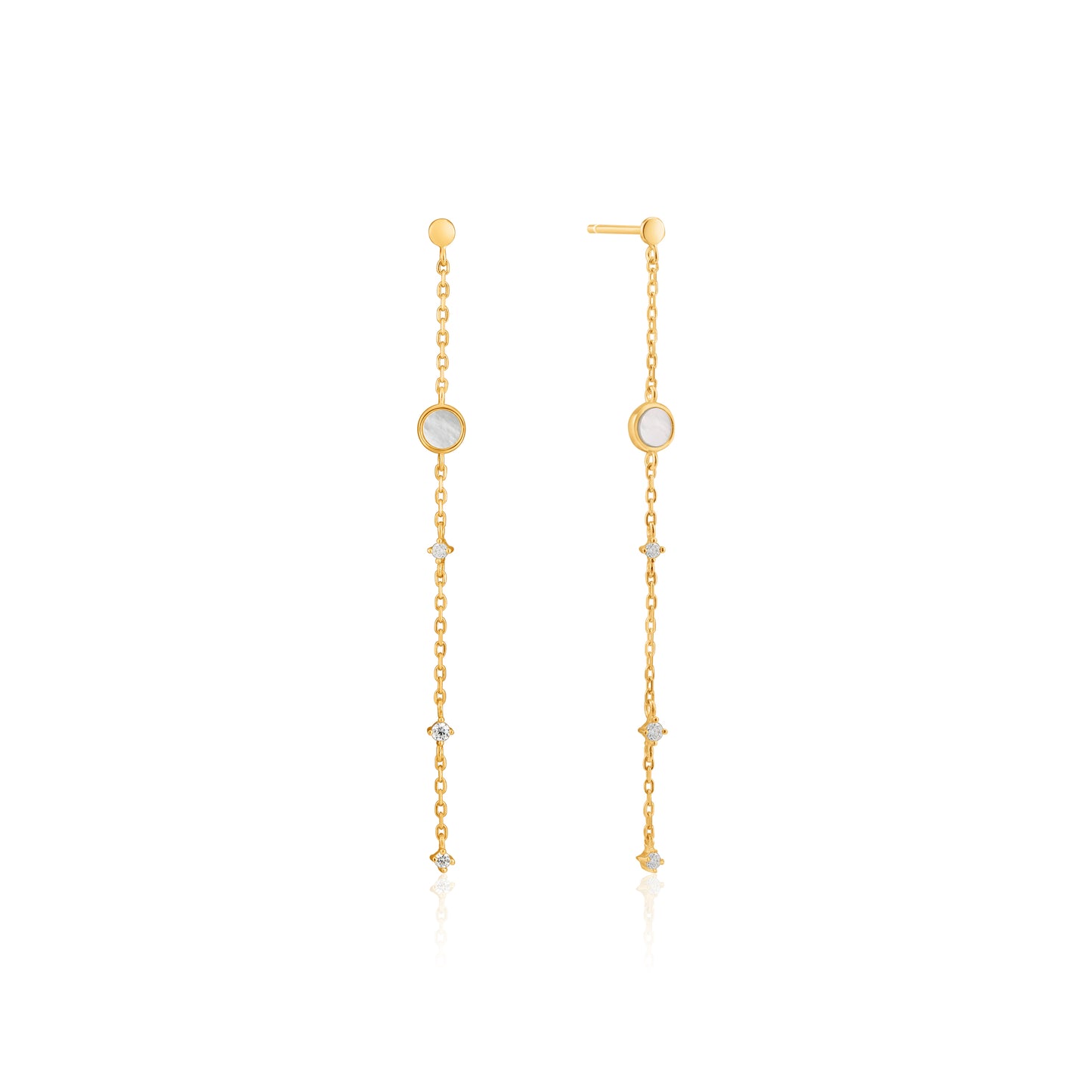 Ania Haie Mother Of Pearl Drop Earrings - Silver Earrings