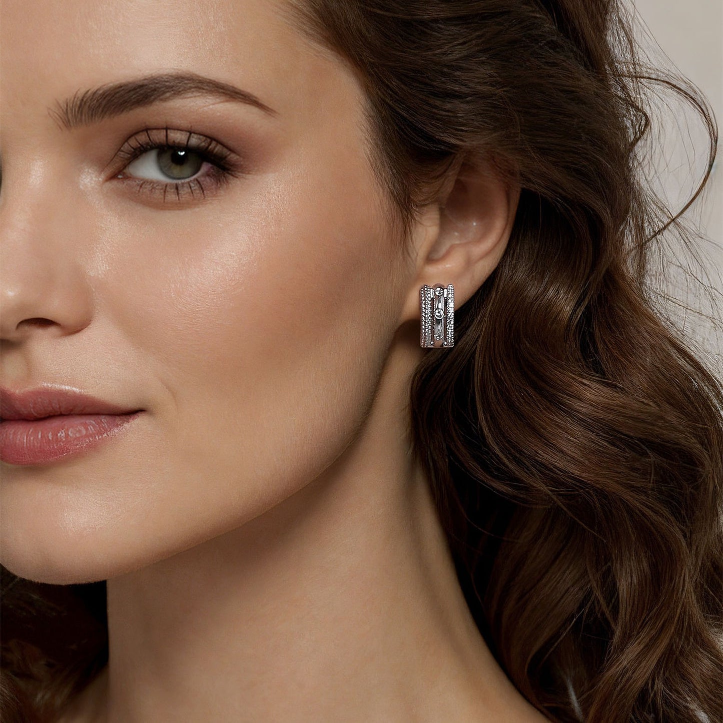 Gabriel & Co. Sterling Silver Huggie Earrings