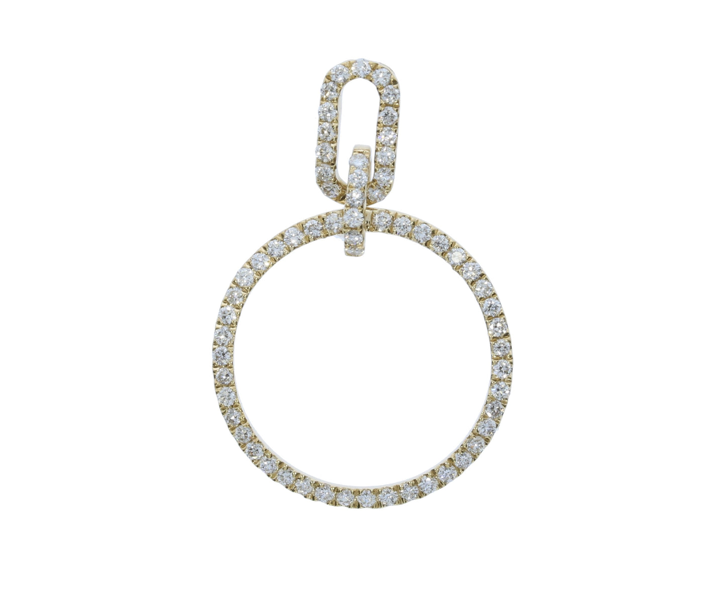 Yellow Gold Diamond Circle Pendant