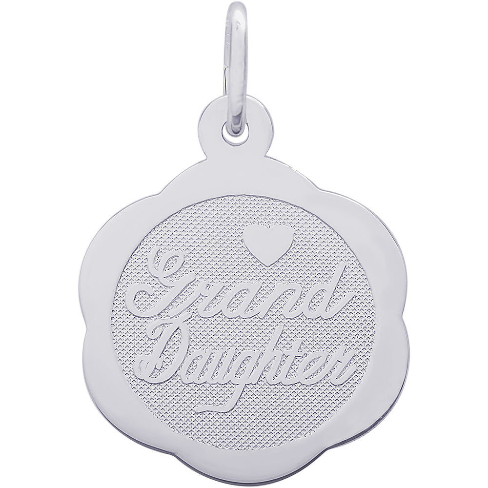 Granddaughter Scalloped Disc Charm