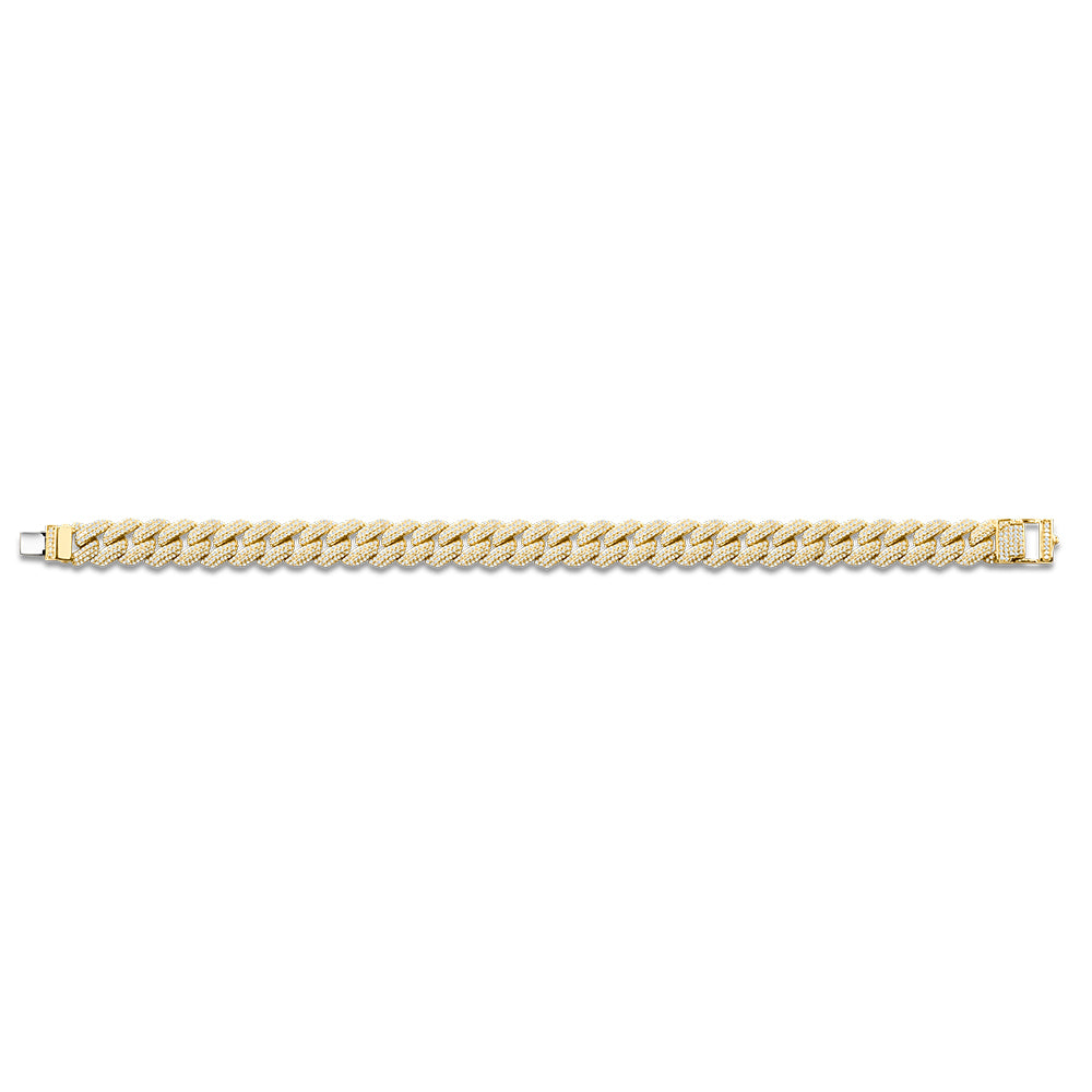 Diamond Cuban Link Gold Bracelet - Diamond Bracelets