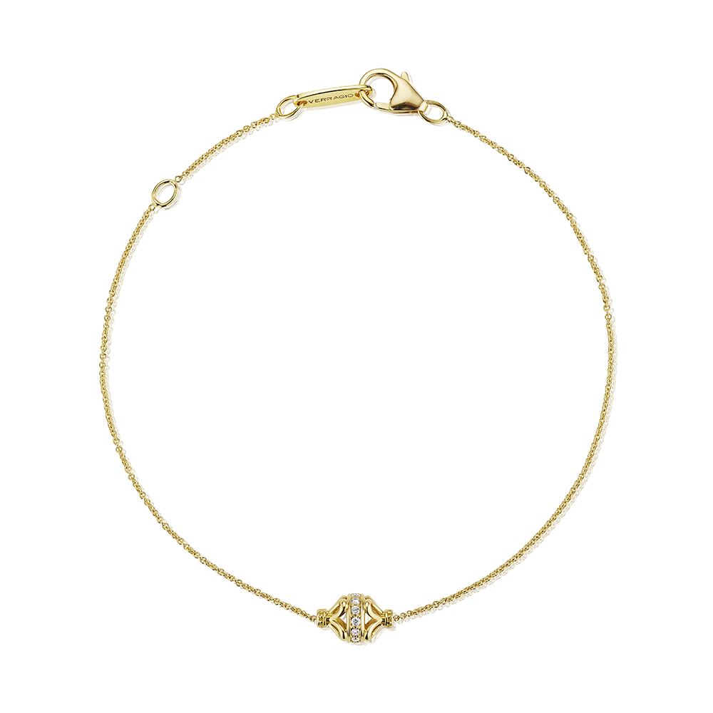 Verragio Yellow Gold Tiara Rondelle Diamond Bracelet