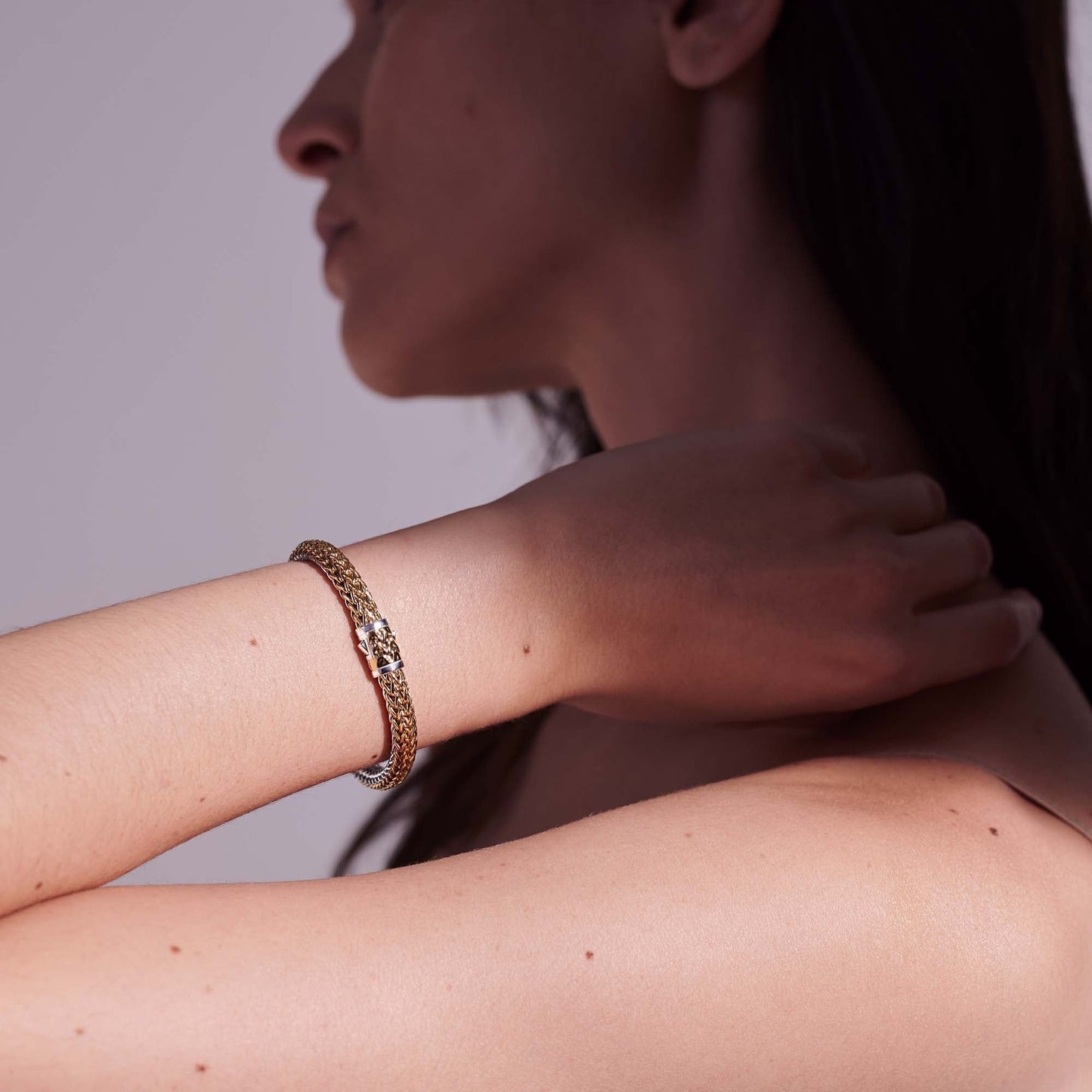 John Hardy Sterling Silver & Yellow Gold Karat Reverable Icon Bracelet