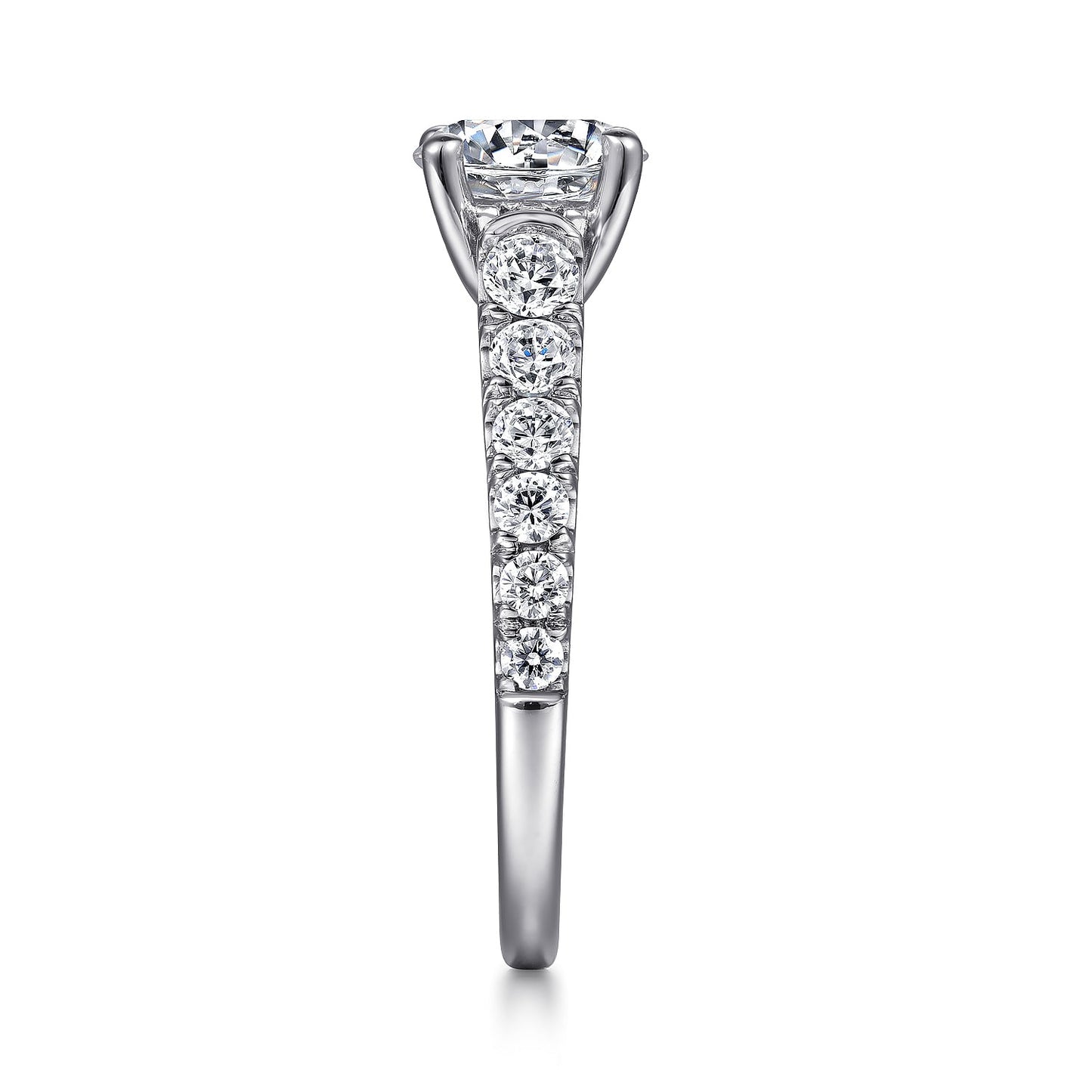 Gabriel & Co. White Gold Round Hidden Halo Semi-Mount Engagement Ring