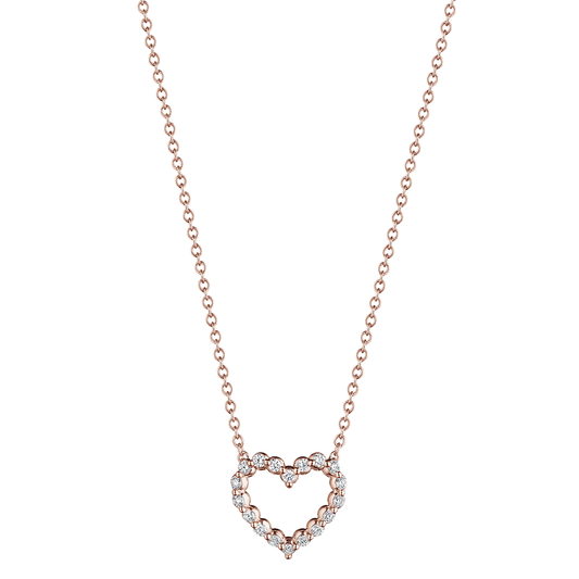 Verragio Rose Gold Diamond Heart Pendant - Diamond Pendants