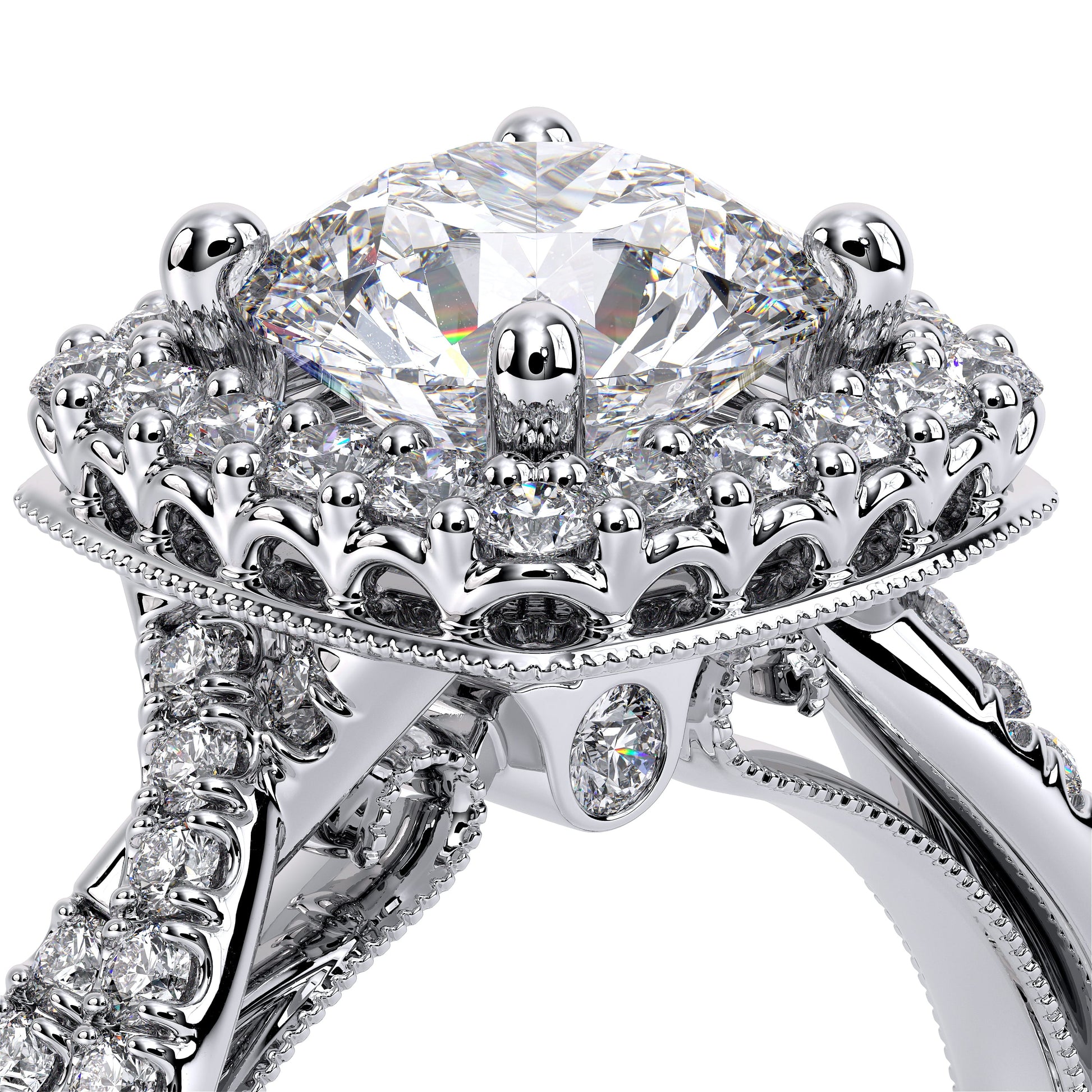 Verragio Renaissance Collection Halo Semi-Mount Engagement Ring - Diamond Semi-Mount Rings