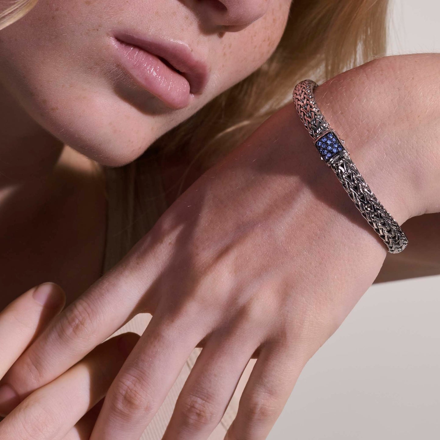 John Hardy Sterling Silver Icon Bracelet With Sapphires