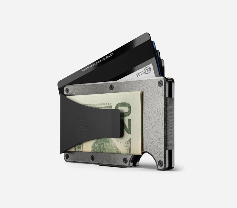 Ridge Wallet - Stonewashed Titanium - Money Clip - William Henry Money Clip