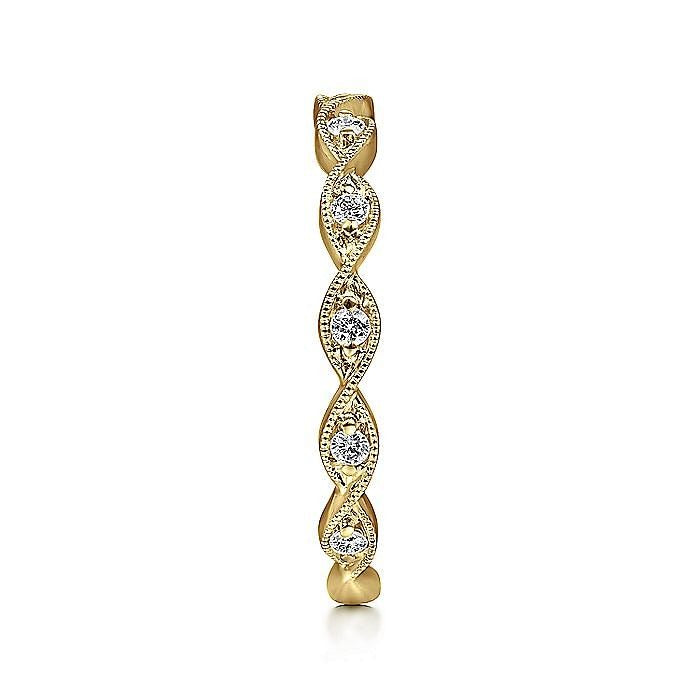 Gabriel & Co. Yellow Gold Stackable Diamond Ring