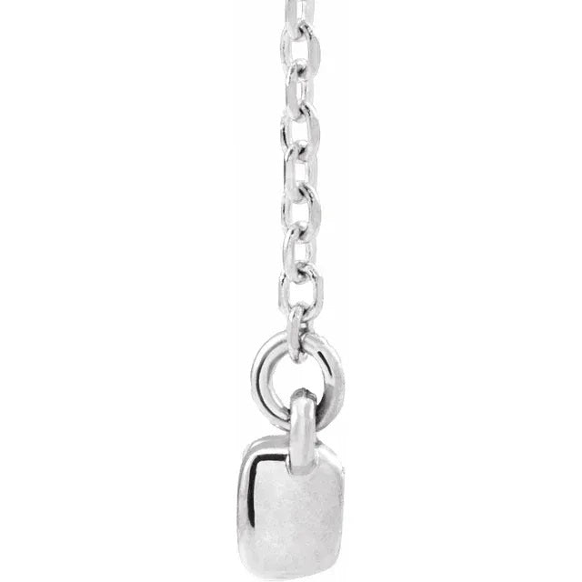 White Gold Laboratory Grown Diamond Bar Pendant