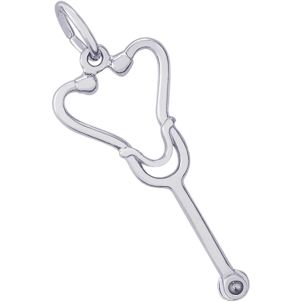 Rembrandt Sterling Silver Stethoscope Charm