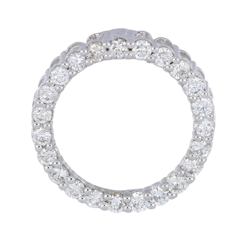 White Gold Diamond Circle Pendant