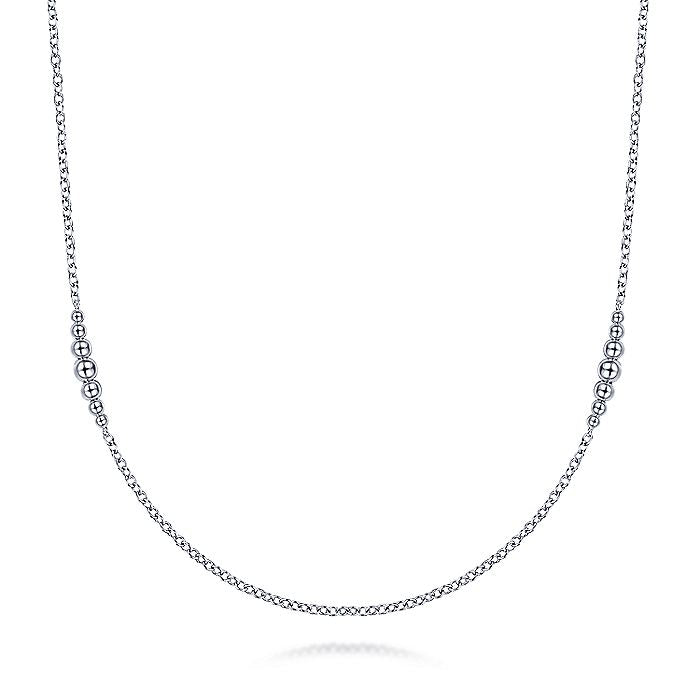 Gabriel & Co Sterling Silver 32 Inch DBY Necklace - Silver Necklace