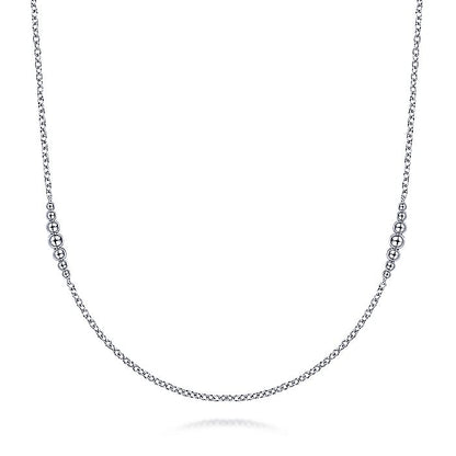 Gabriel & Co Sterling Silver 32 Inch DBY Necklace - Silver Necklace