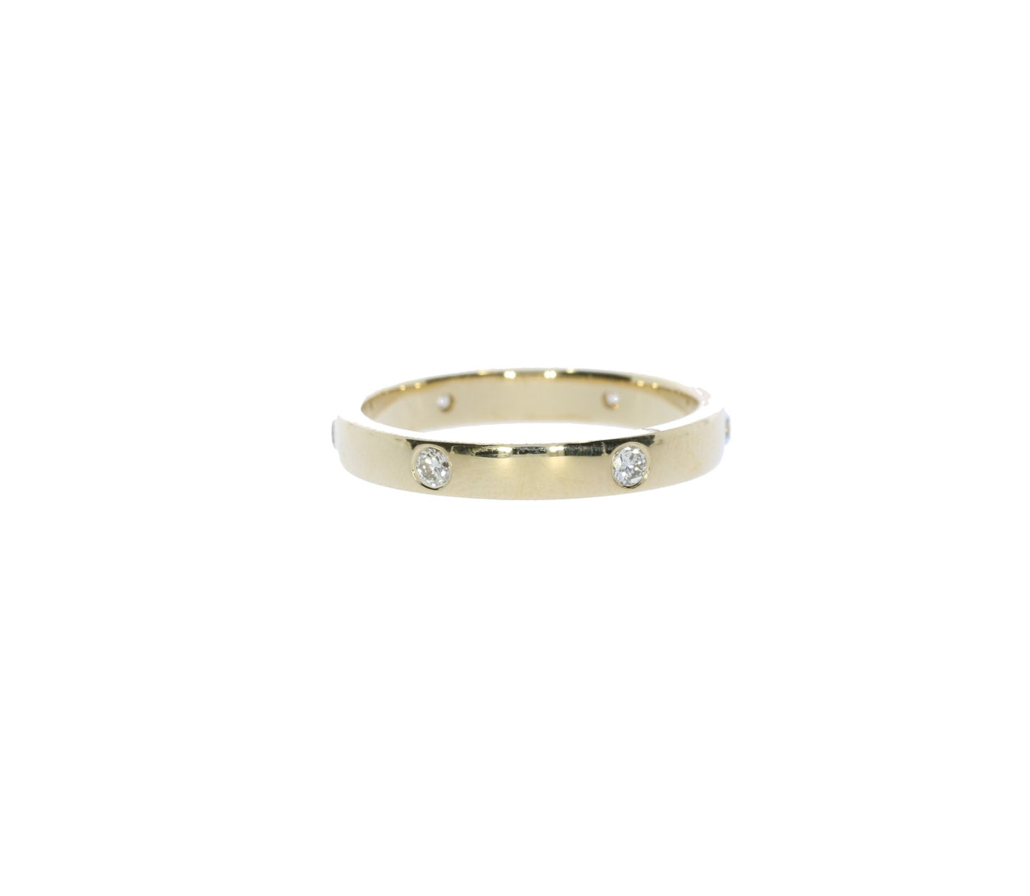 Yellow Gold Polished Diamond Band