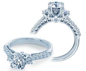 Verragio Renaissance Collection Three Stone Style Engagement Ring