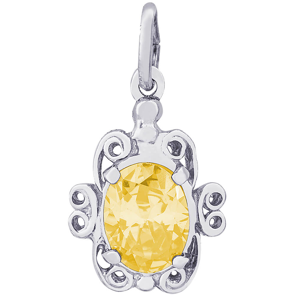 Rembrandt November Citrine Birthstone Charm