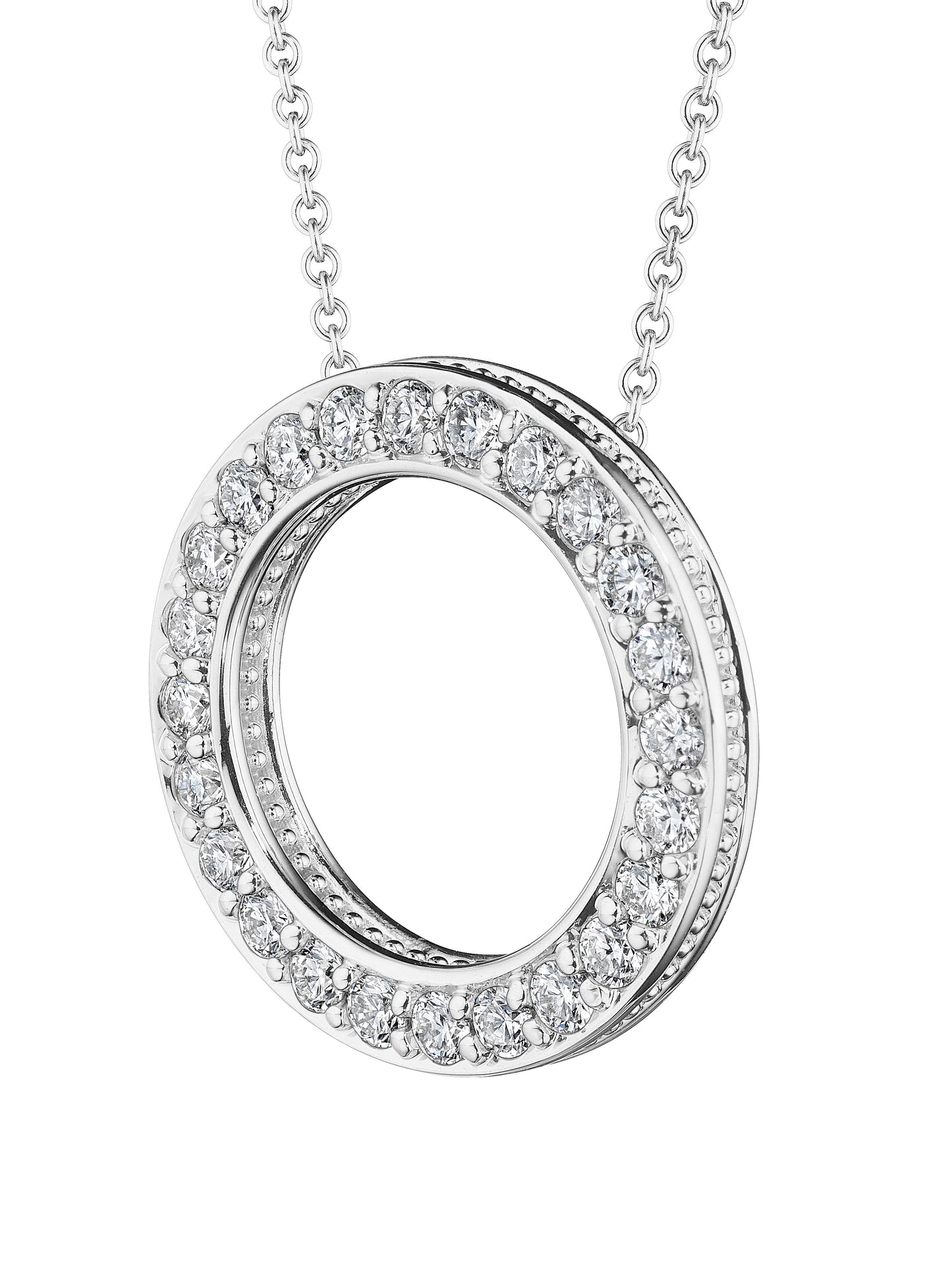 Verragio White Gold Diamond Circle Pendant