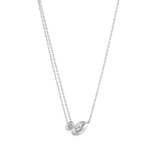 Ania Haie Sterling Silver Twisted Wave Pendant Necklace - Silver Pendants