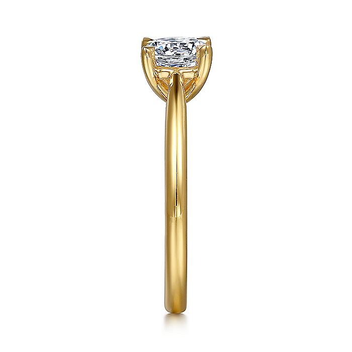 Gabriel & Co. 14 Karat Yellow Gold Round Solitaire Semi-Mount Engagement Ring