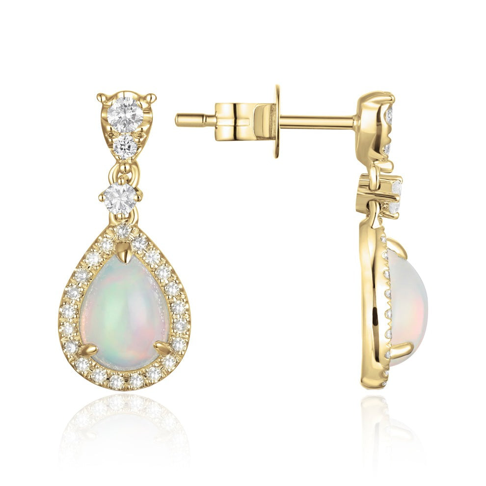 Luvente Opal and Diamond Earrings