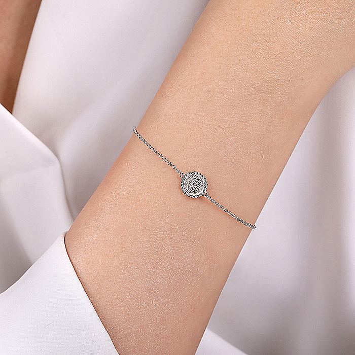 Ladies Gabriel & Co. Sterling Silver Diamond Bujukan Hand of God Bracelet