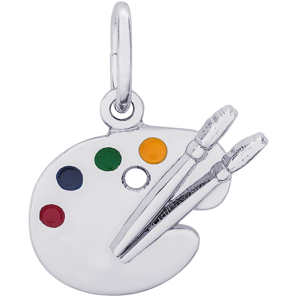 Rembrandt Sterling Silver Artist Palette Charm